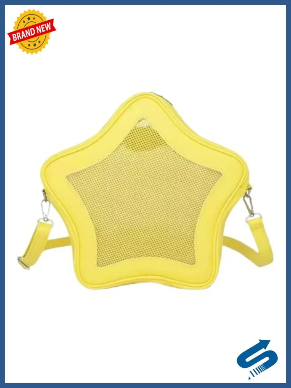 Star Shape Ita Bag PU Leather Crossbody Backpack Y2K Display Bag